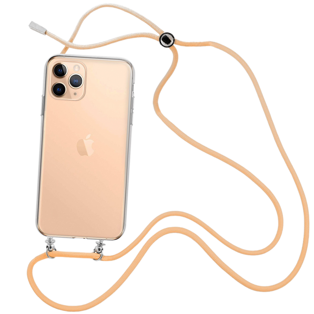 Capa cristal com fio cordão laranja para iPhone 11 Pro