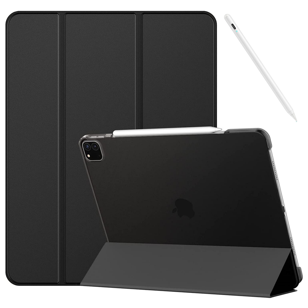 Capa Book Cover Folio com Smart Seep Preto e Caneta stylus com palm rejection iPad Pro 12.9 2018