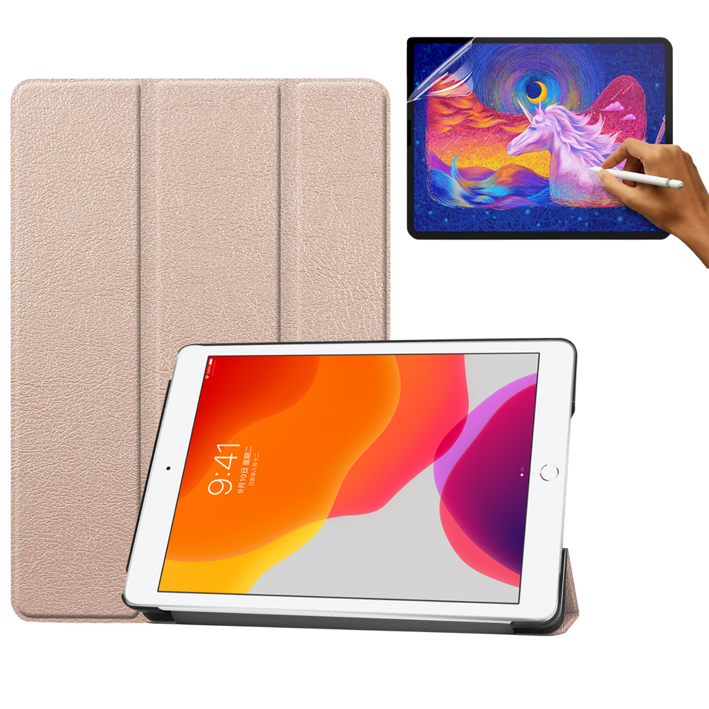 Capa Book Cover Folio com Smart Seep com Película como Paper-like Desenho e escrita iPad 10.2 2018