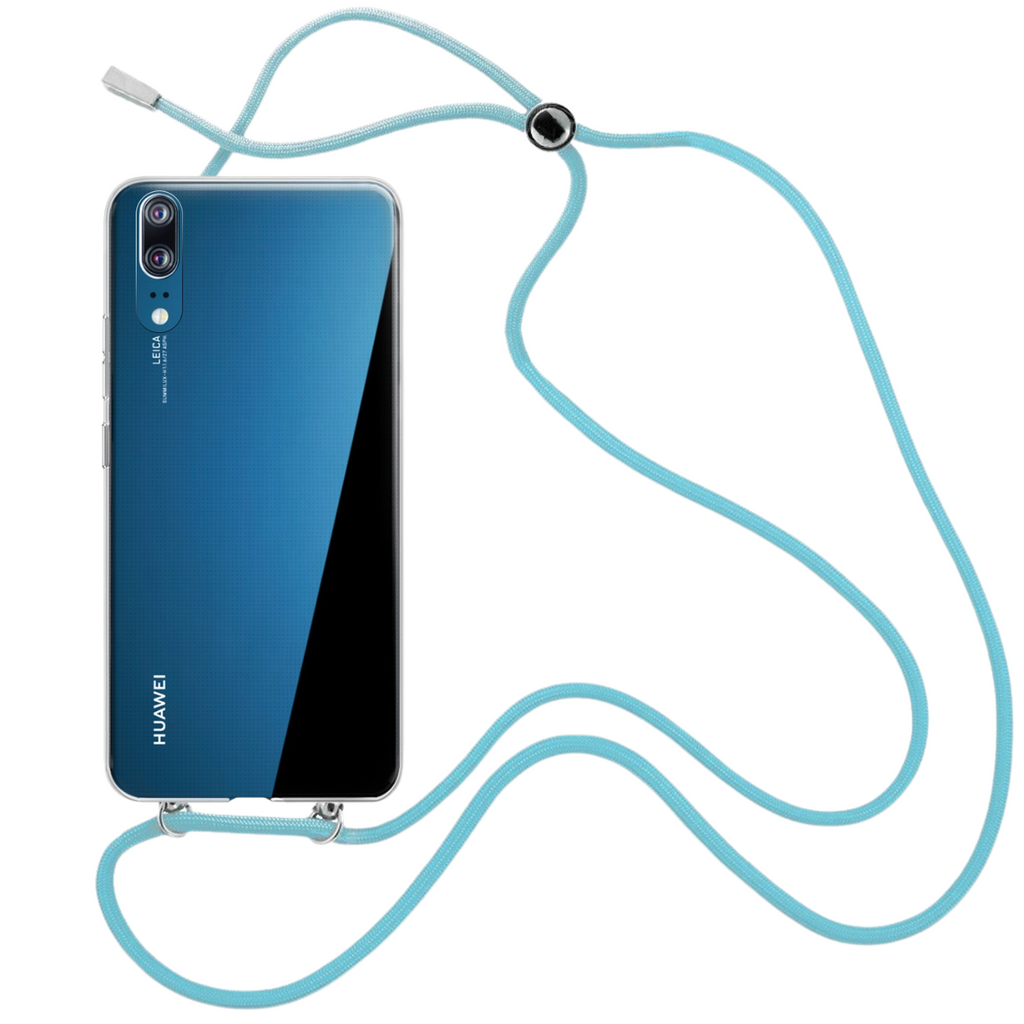 Capa cristal com fio cordão azul para Huawei P20