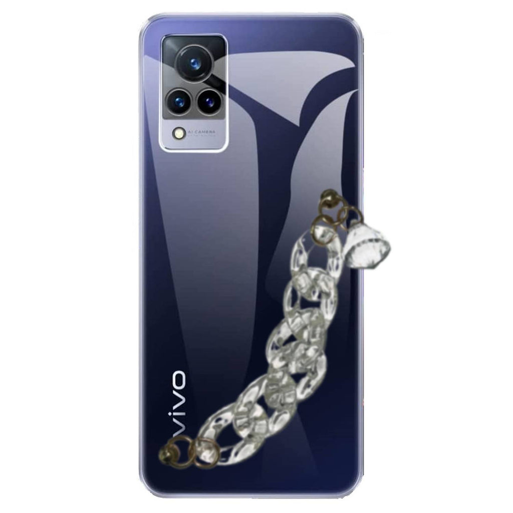 Capa cristal com suporte diamante para Vivo V21