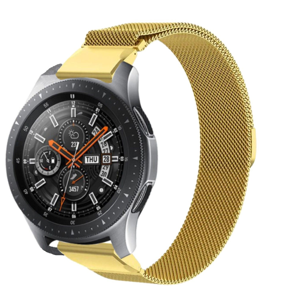 Pulseira Bracelete Milanese Loop Garmin fenix 6 Edição Pro Solar Dourada