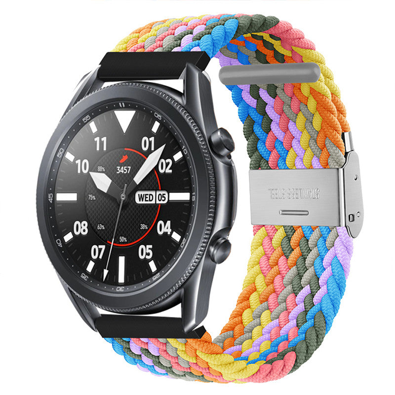 Bracelete entrançada Solo loop ajustável Xiaomi Mibro Air Watch Purple Pulse-#26