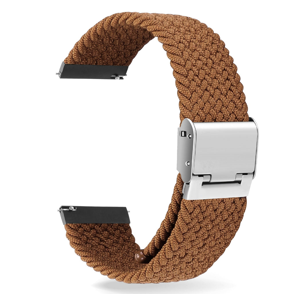 Bracelete entrançada Solo loop ajustável Samsung Galaxy Watch Active Castanho-#8