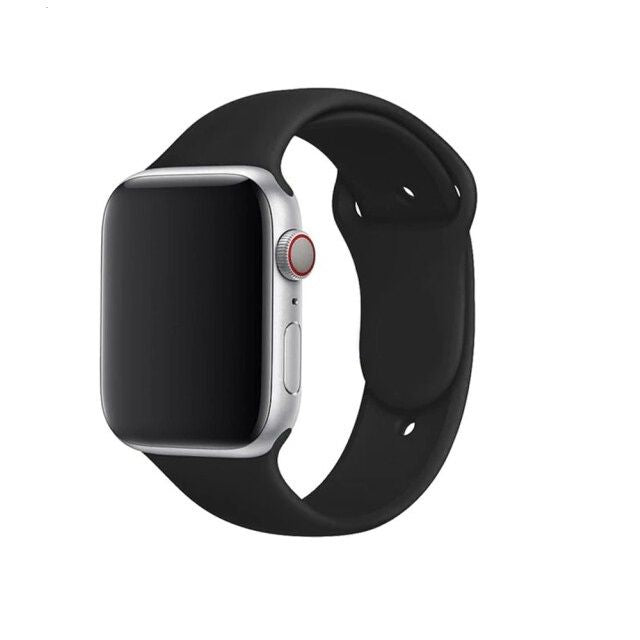 Pulseira bracelete silicone liquido Apple Watch SE 2022 44mm Preto