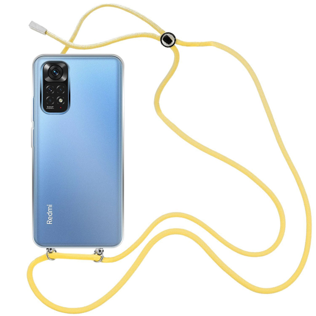 Capa cristal com fio cordão amarelo para Xiaomi Redmi Note 11 Pro