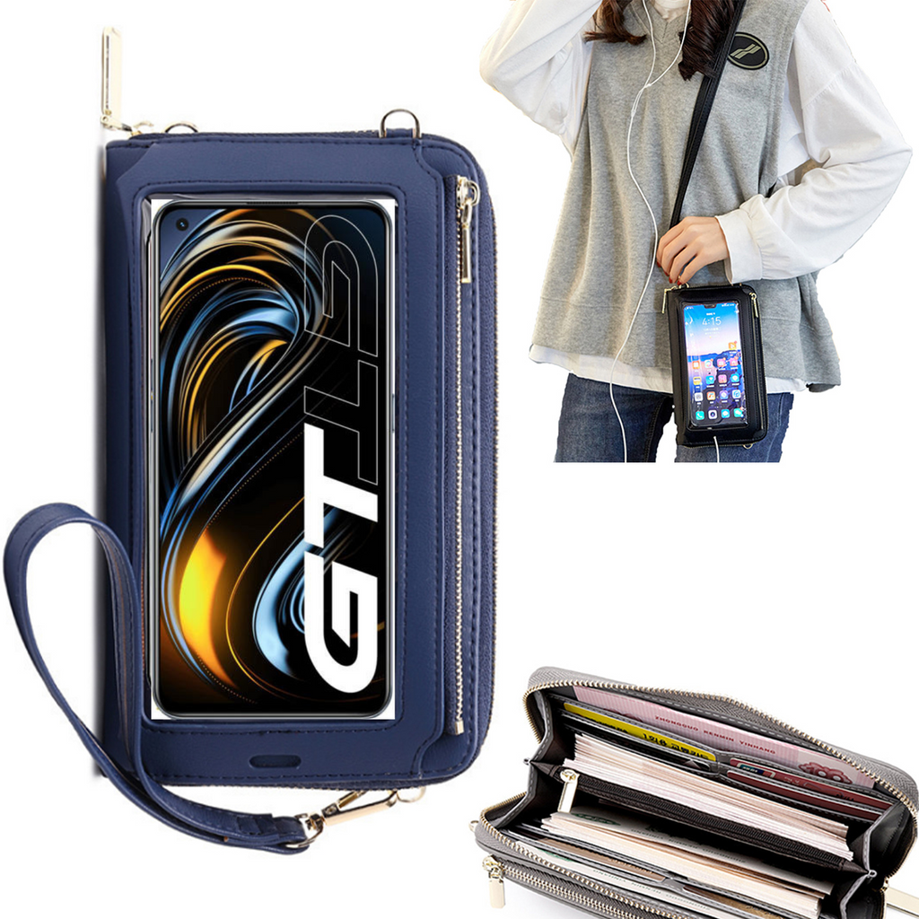 Bolsa Mala tira-colo com função touch ecrã Realme GT 5G Azul claro