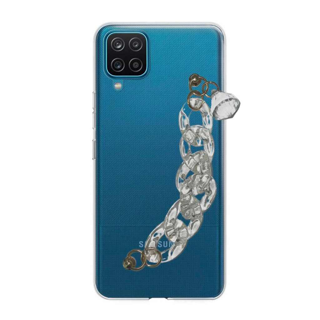 Capa cristal com suporte diamante para Samsung Galaxy M12