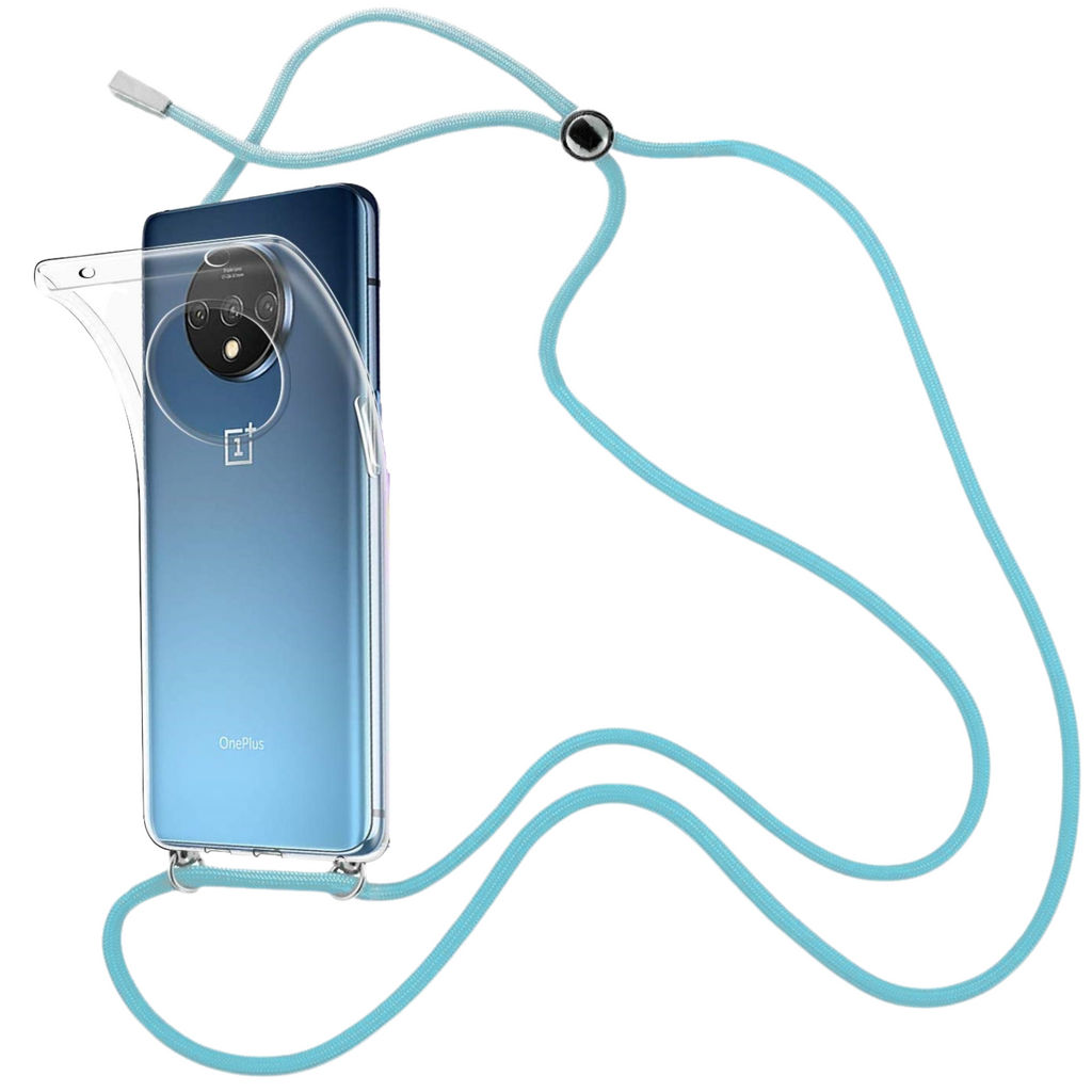 Capa cristal com fio cordão azul para Oneplus 7T