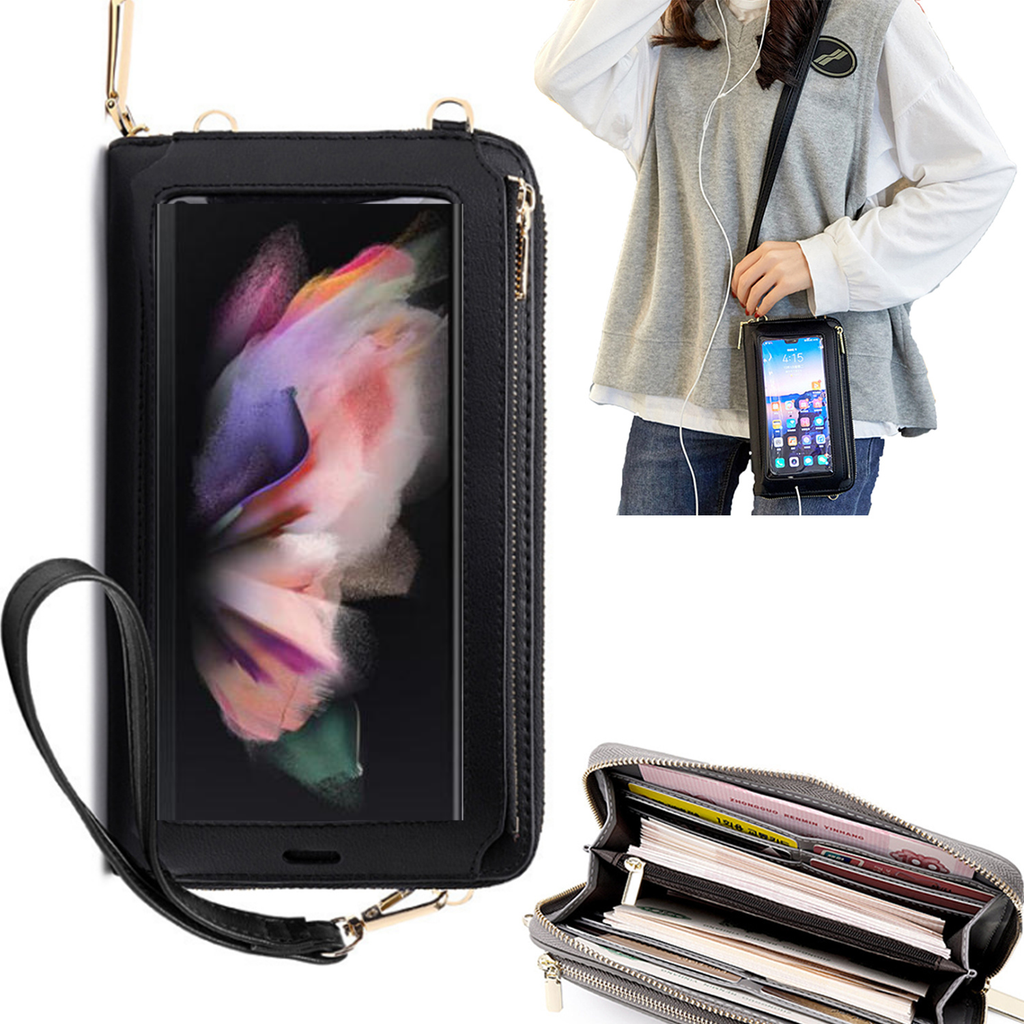 Bolsa Mala tira-colo com função touch ecrã Samsung Z Fold 3 Preto