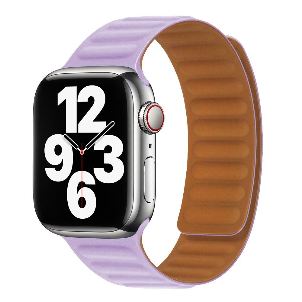 Pulseira Bracelete de elos magnéticos para Apple Watch SE 2022 44mm Roxo