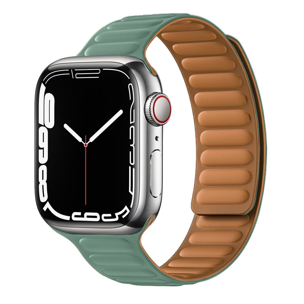 Pulseira Bracelete de elos magnéticos para Apple Watch SE 2022 44mm Verde