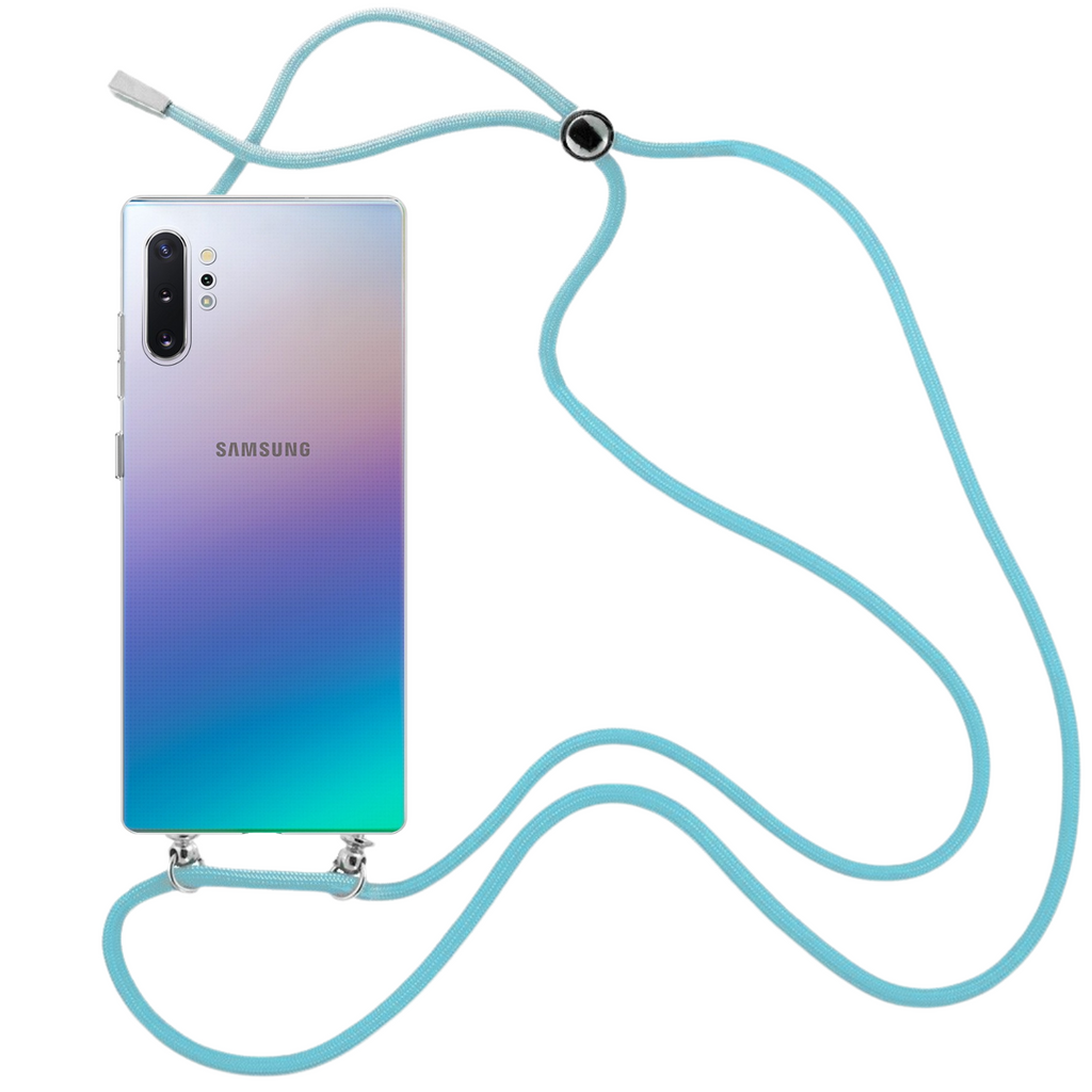 Capa cristal com fio cordão azul para Samsung Galaxy Note 10 Plus