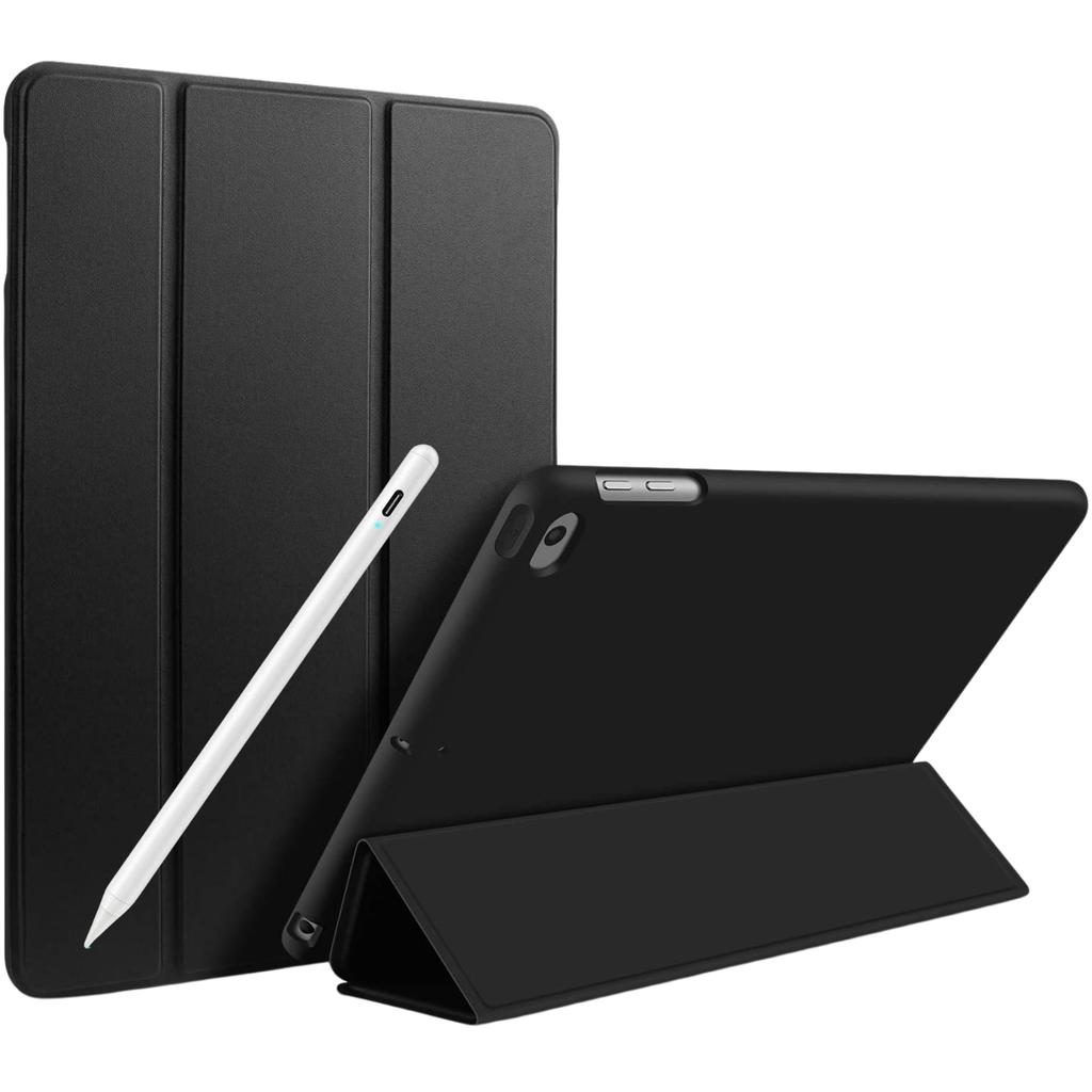 Capa Book Cover Folio com Smart Seep Preto e Caneta stylus com palm rejection iPad Mini 6