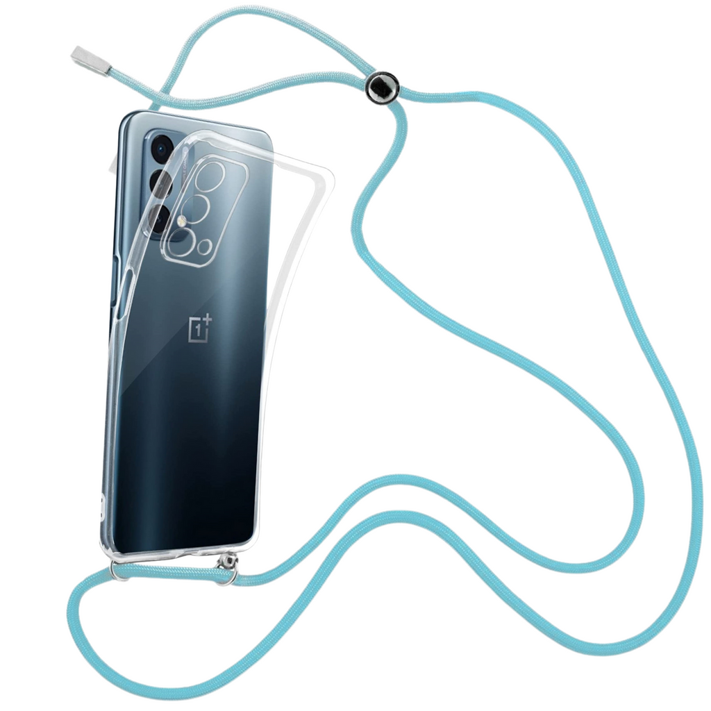 Capa cristal com fio cordão azul para Oneplus Nord N200 5G