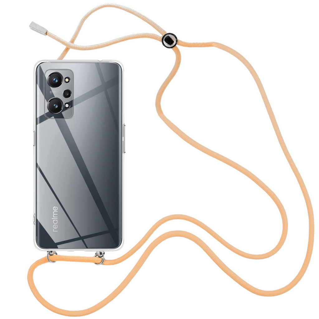 Capa cristal com fio cordão laranja para Realme GT Neo 2