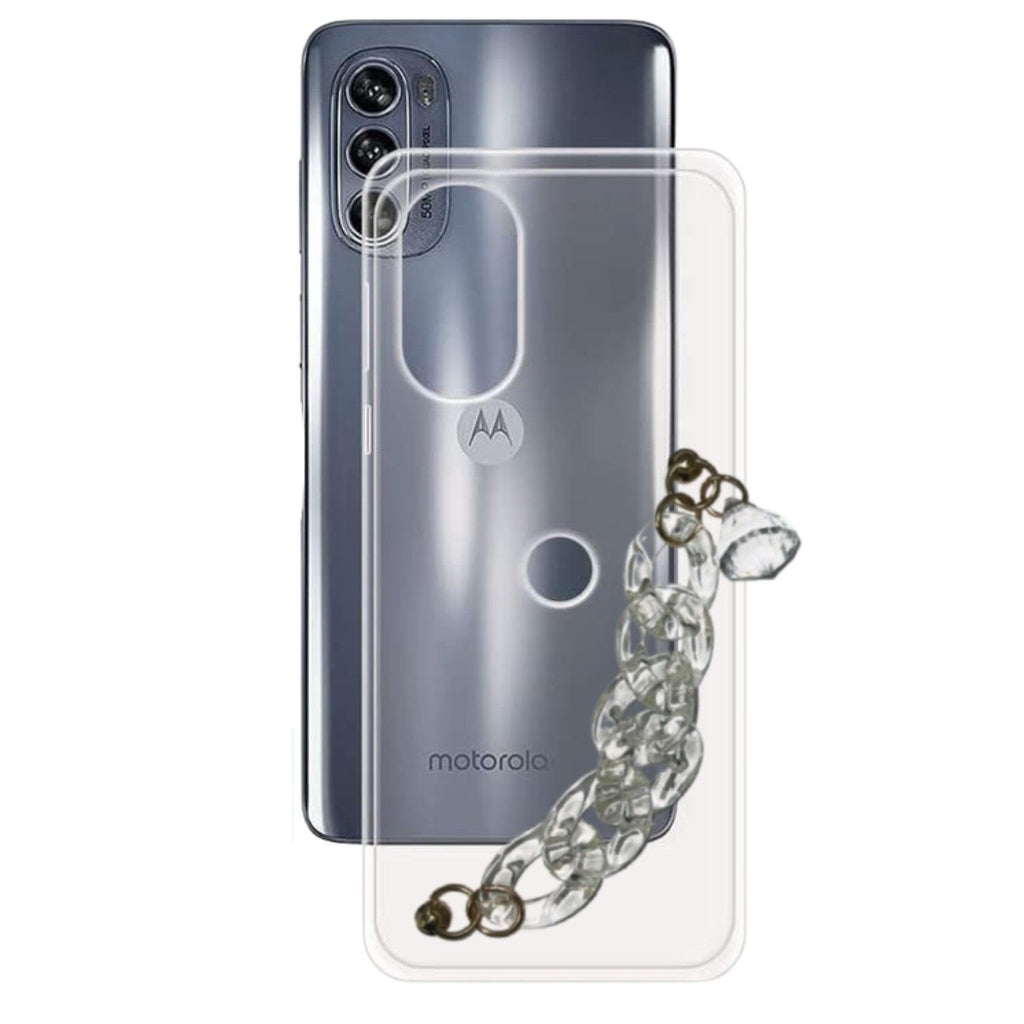 Capa cristal com suporte diamante para Motorola Moto G62 5G