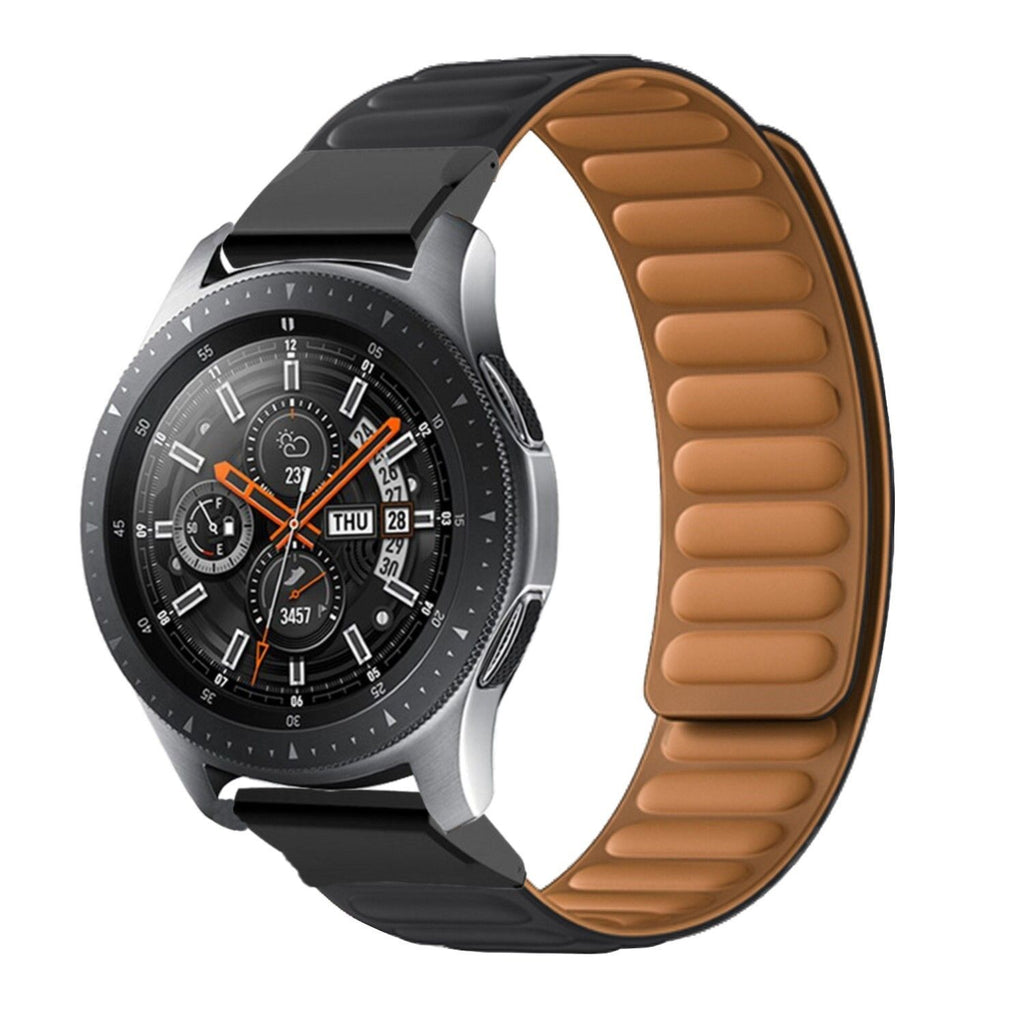 Pulseira Bracelete de elos magnéticos para Garmin fenix 6 Edição Pro Solar Preto