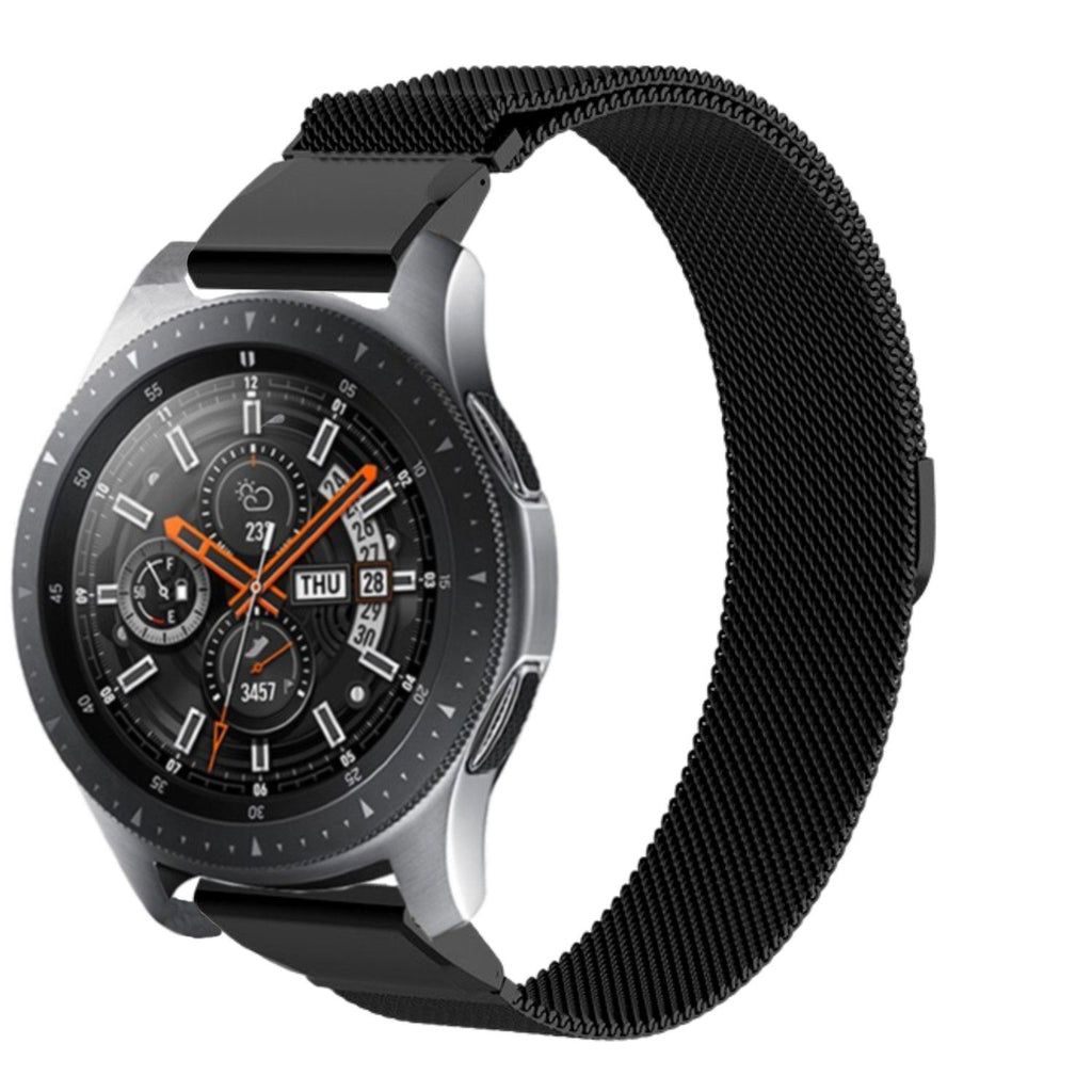 Pulseira Bracelete Milanese Loop Garmin fenix 6 Edição Pro Solar Preta