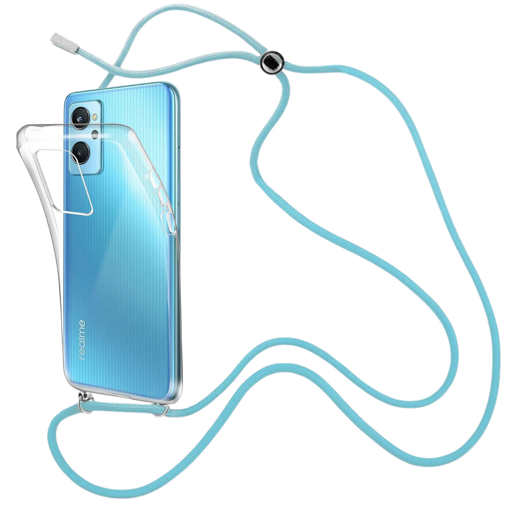 Capa cristal com fio cordão azul para Oppo A96