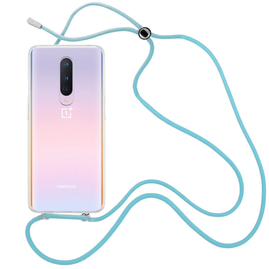 Capa cristal com fio cordão azul para Oneplus 8