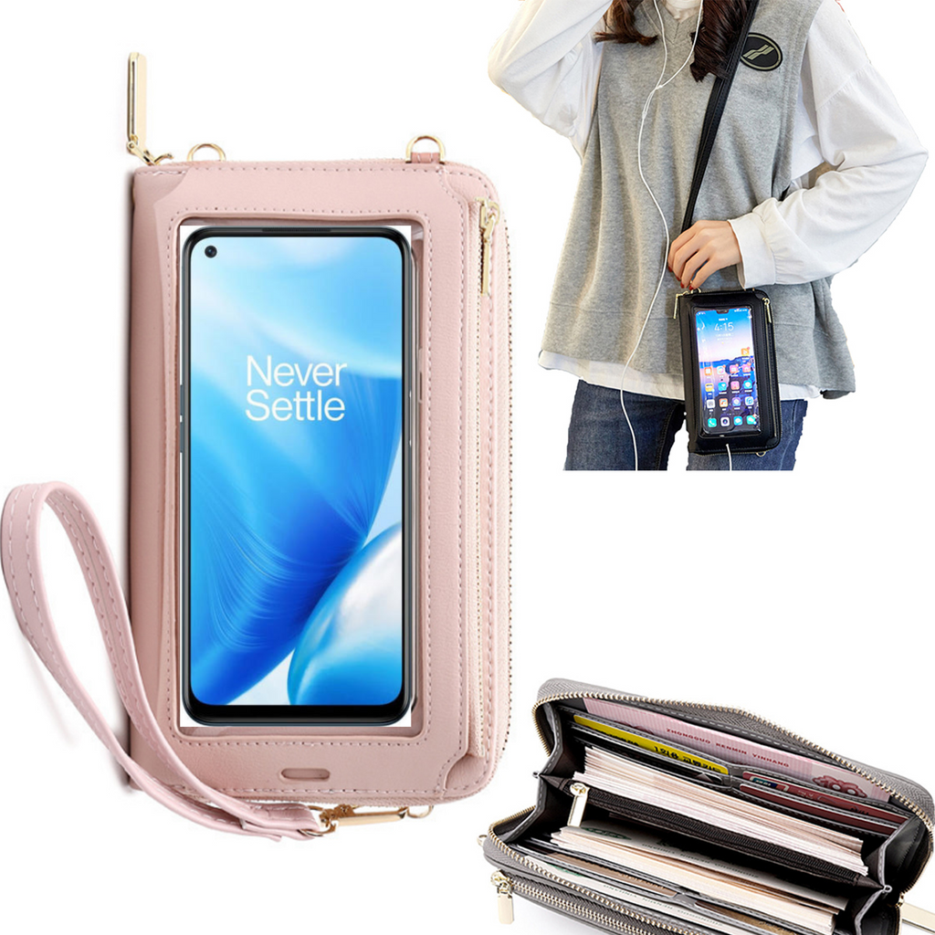Bolsa Mala tira-colo com função touch ecrã OnePlus N200 5G Rosa