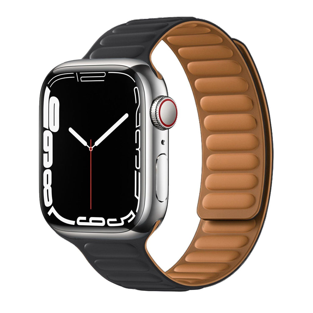 Pulseira Bracelete de elos magnéticos para Apple Watch SE 2022 44mm Preto