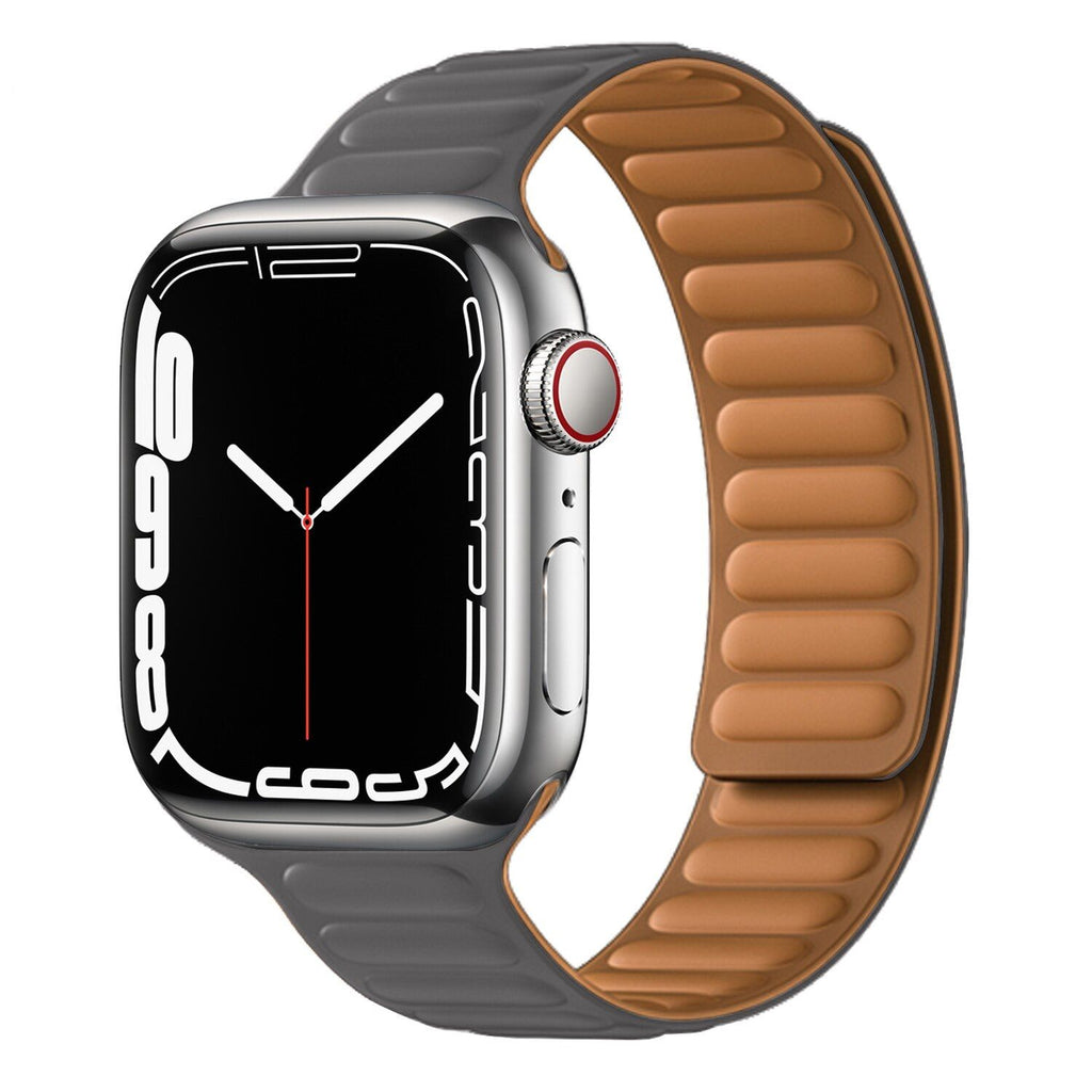 Pulseira Bracelete de elos magnéticos para Apple Watch SE 2022 44mm Cinza