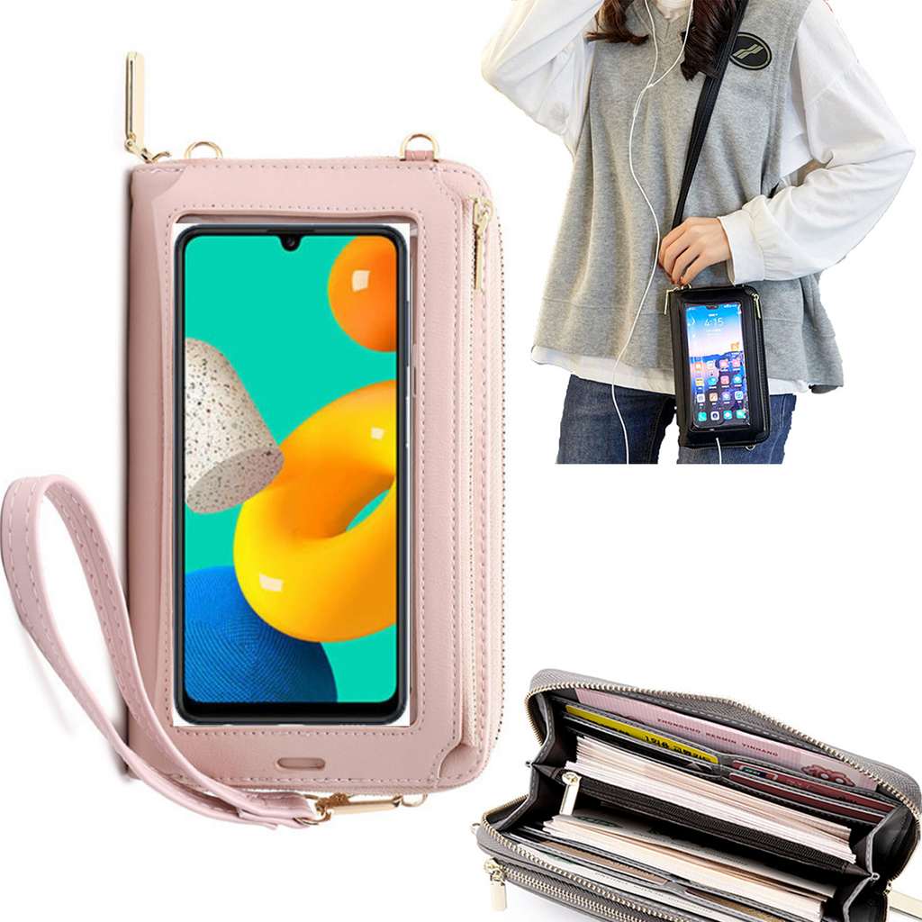 Bolsa Mala tira-colo com função touch ecrã Samsung M32 Rosa