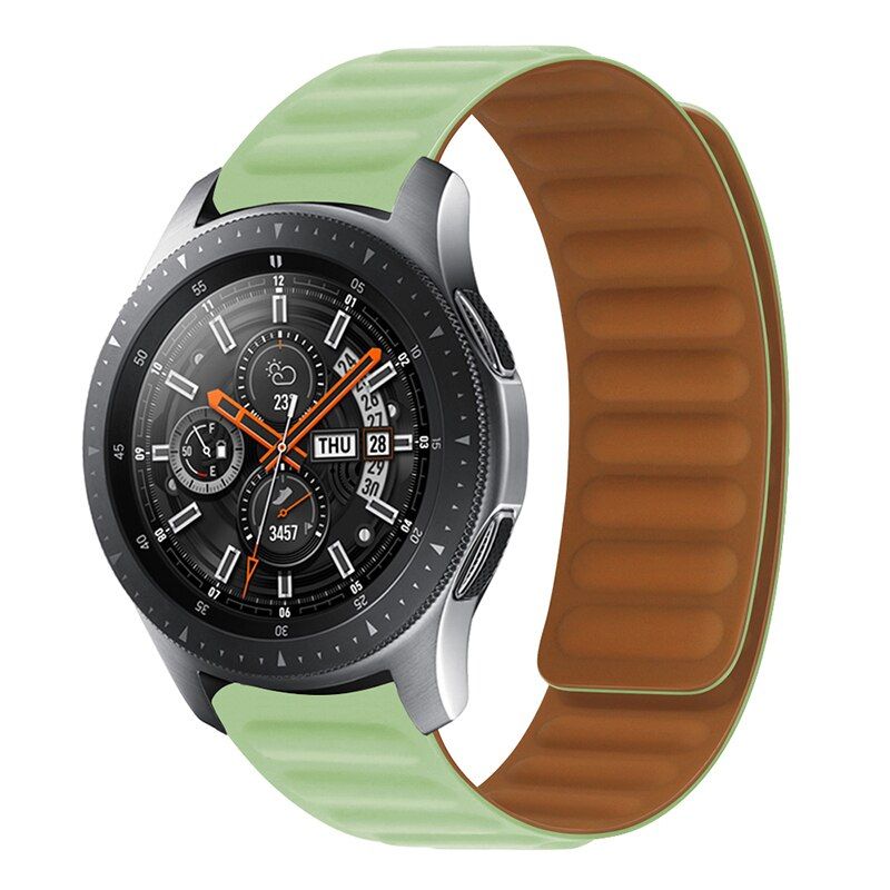 Pulseira Bracelete de elos magnéticos para Garmin vivoactive 4 Verde Claro