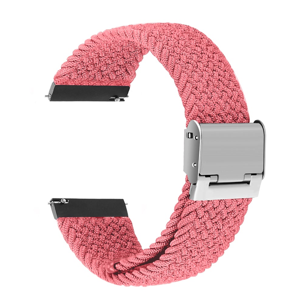 Bracelete entrançada Solo loop ajustável Samsung Galaxy Watch 3 45mm Pink Punch-#25