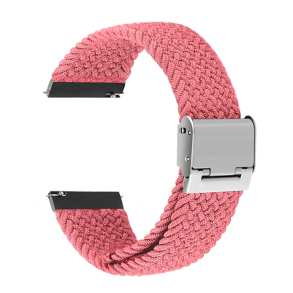 Bracelete entrançada Solo loop ajustável Samsung Galaxy Watch Active Pink Punch-#25