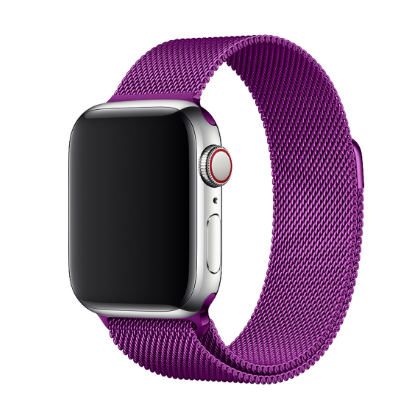 Pulseira Bracelete Milanese Loop Apple Watch SE 2022 44mm Roxo