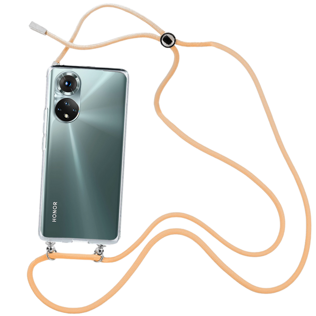 Capa cristal com fio cordão laranja para Huawei P50