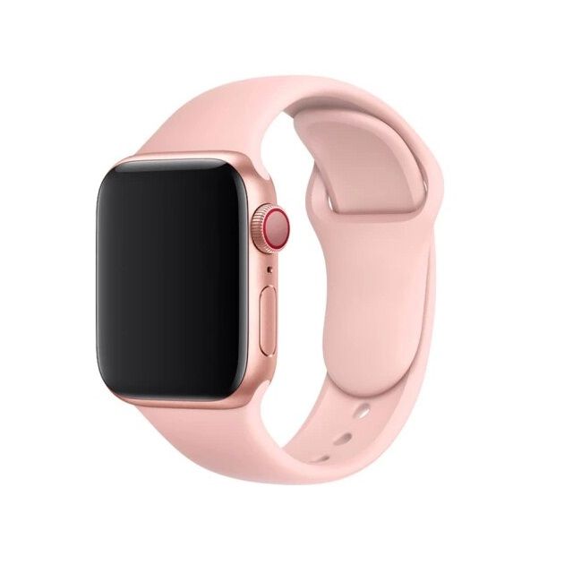 Pulseira bracelete silicone liquido Apple Watch SE 2022 44mm Rosa