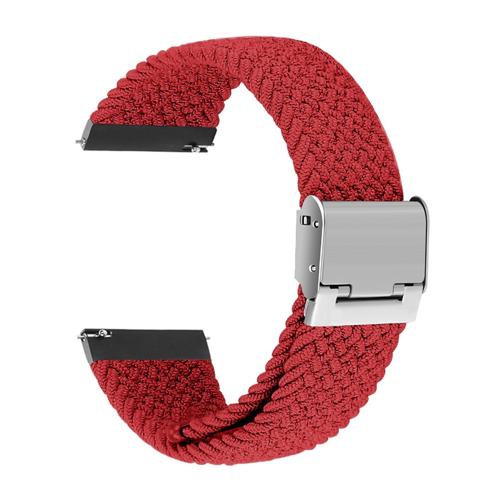 Bracelete entrançada Solo loop ajustável Samsung Galaxy Watch 3 45mm Vermelho-#7