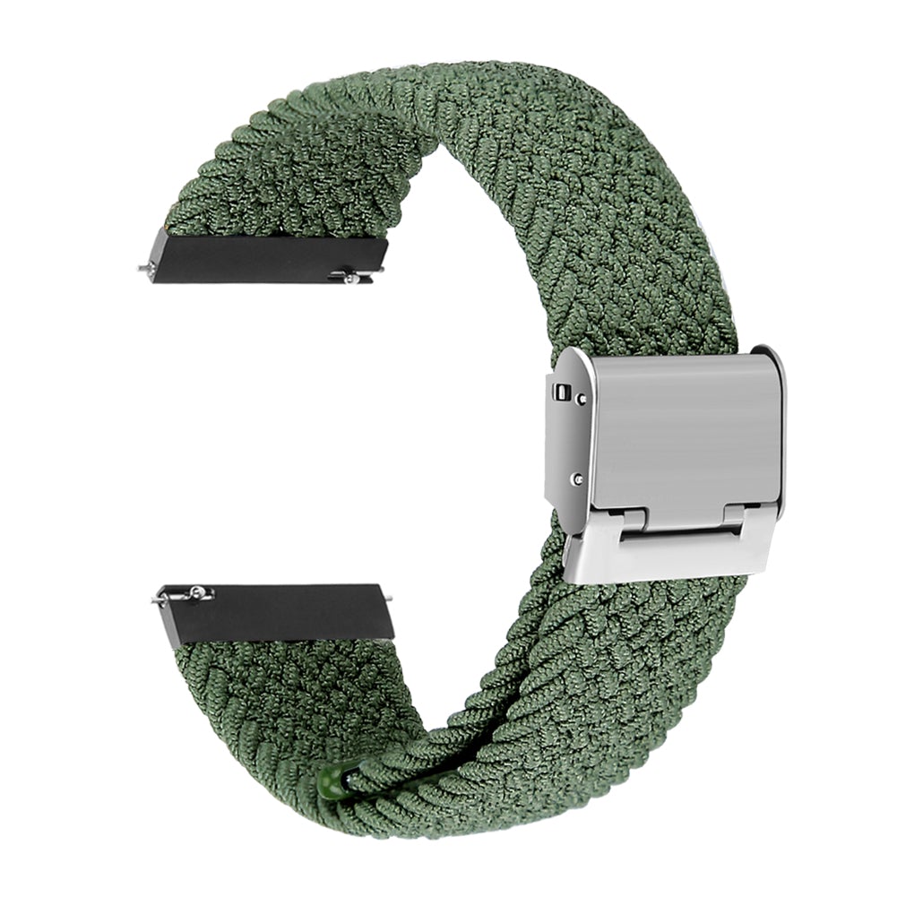Bracelete entrançada Solo loop ajustável Samsung Galaxy Watch 3 45mm Inverness Green-#5