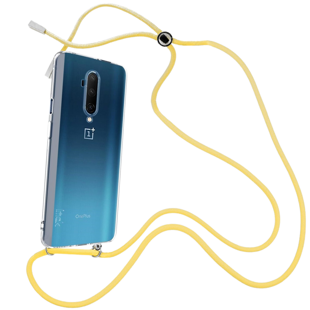 Capa cristal com fio cordão amarelo para Oneplus 7T Pro