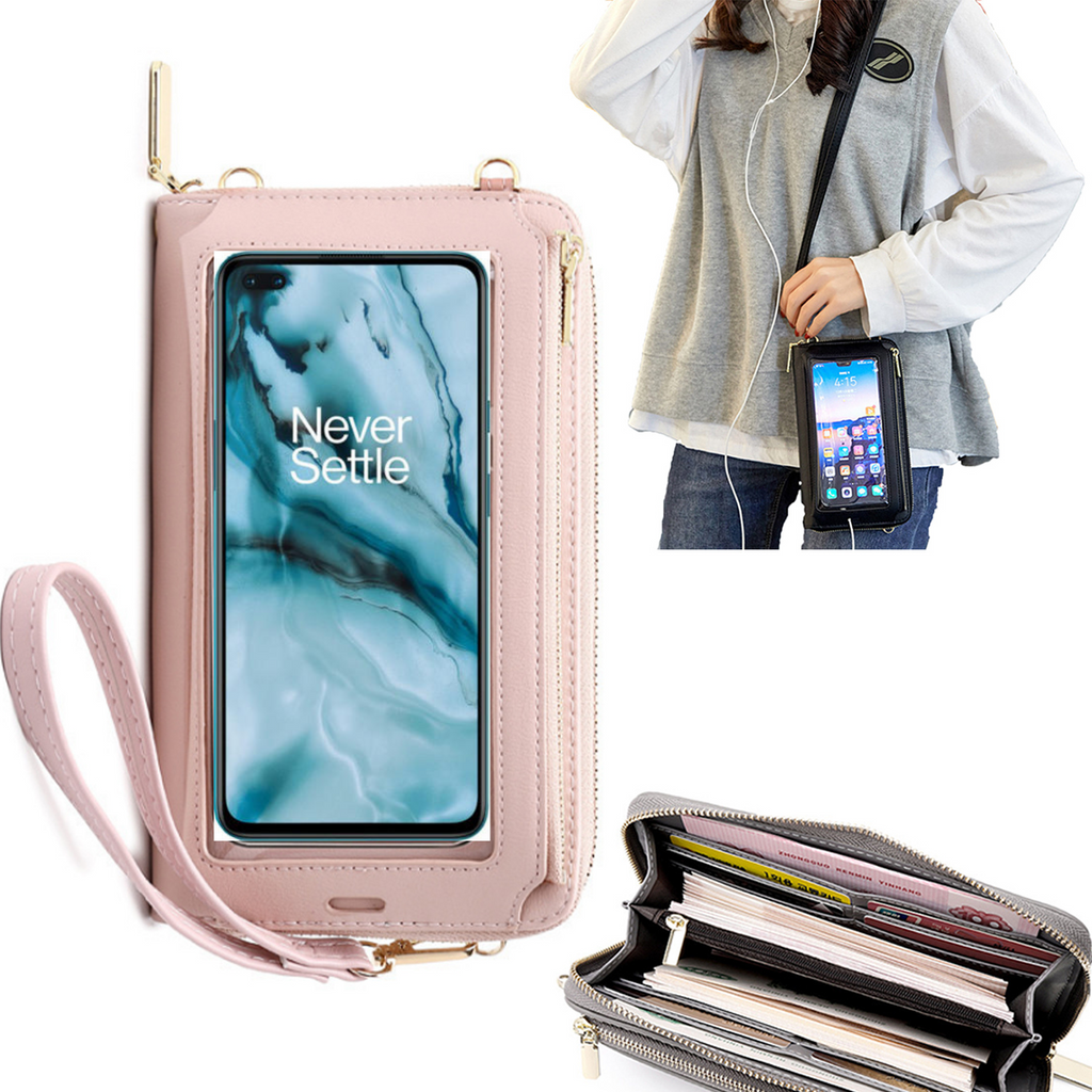 Bolsa Mala tira-colo com função touch ecrã OnePlus Nord Rosa