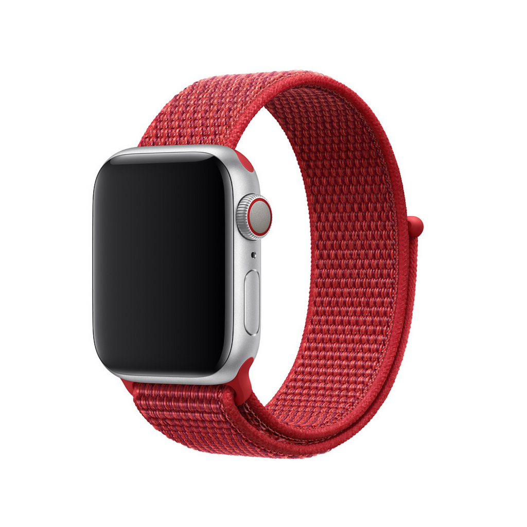 Bracelete Loop desportiva para Apple Watch SE 2022 40mm Vermelho