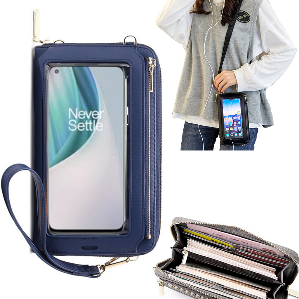 Bolsa Mala tira-colo com função touch ecrã OnePlus Nord N10 5G Azul claro
