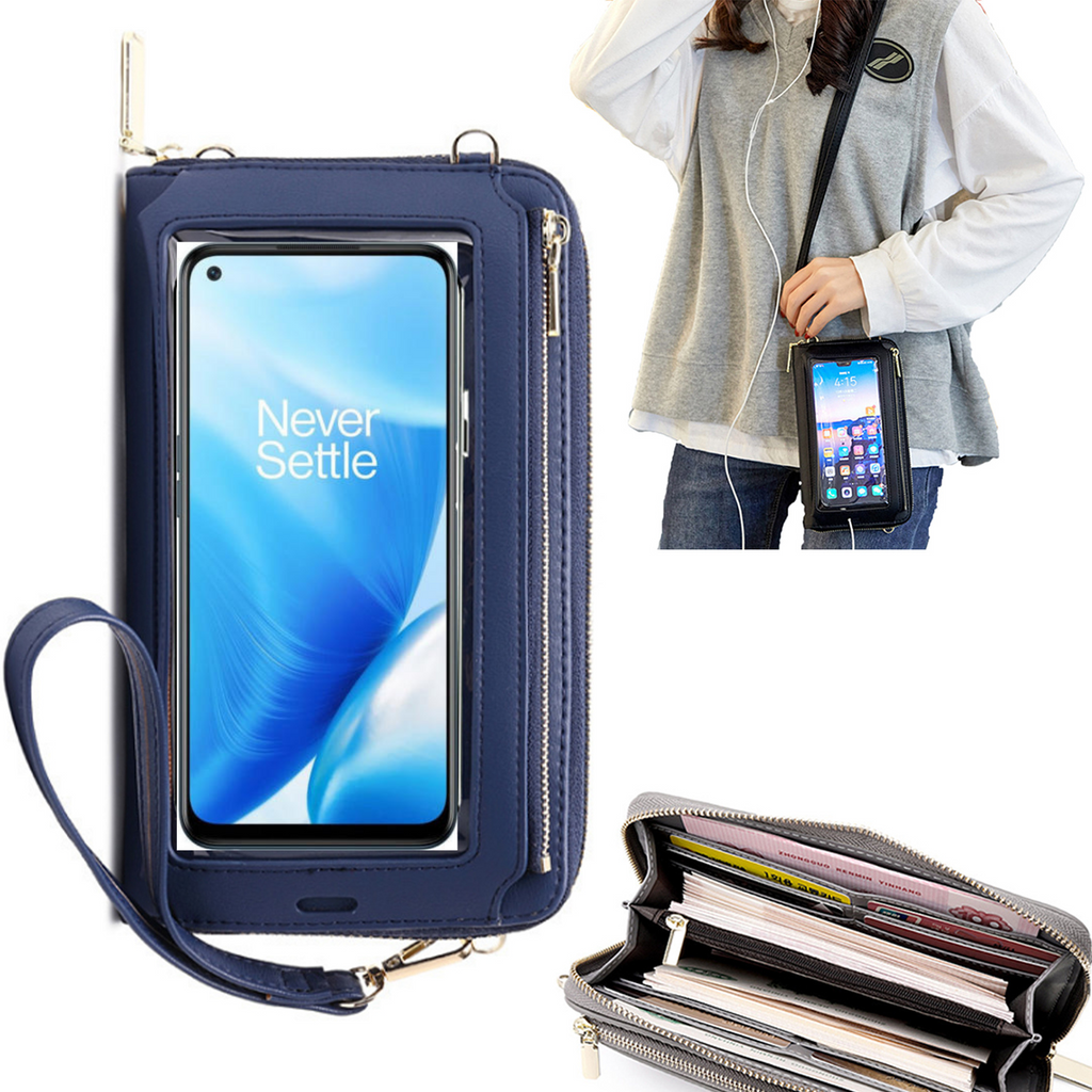 Bolsa Mala tira-colo com função touch ecrã OnePlus N200 5G Azul claro