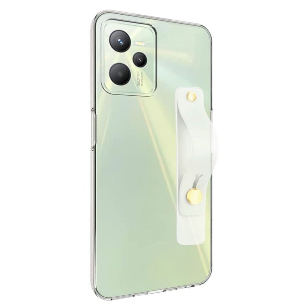 Capa cristal com suporte multifunções para Realme C35