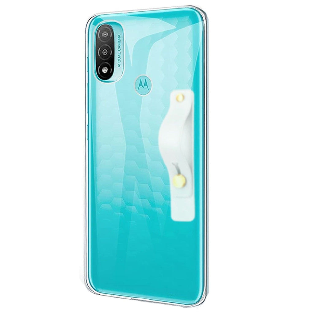 Capa cristal com suporte multifunções para Motorola Moto E20