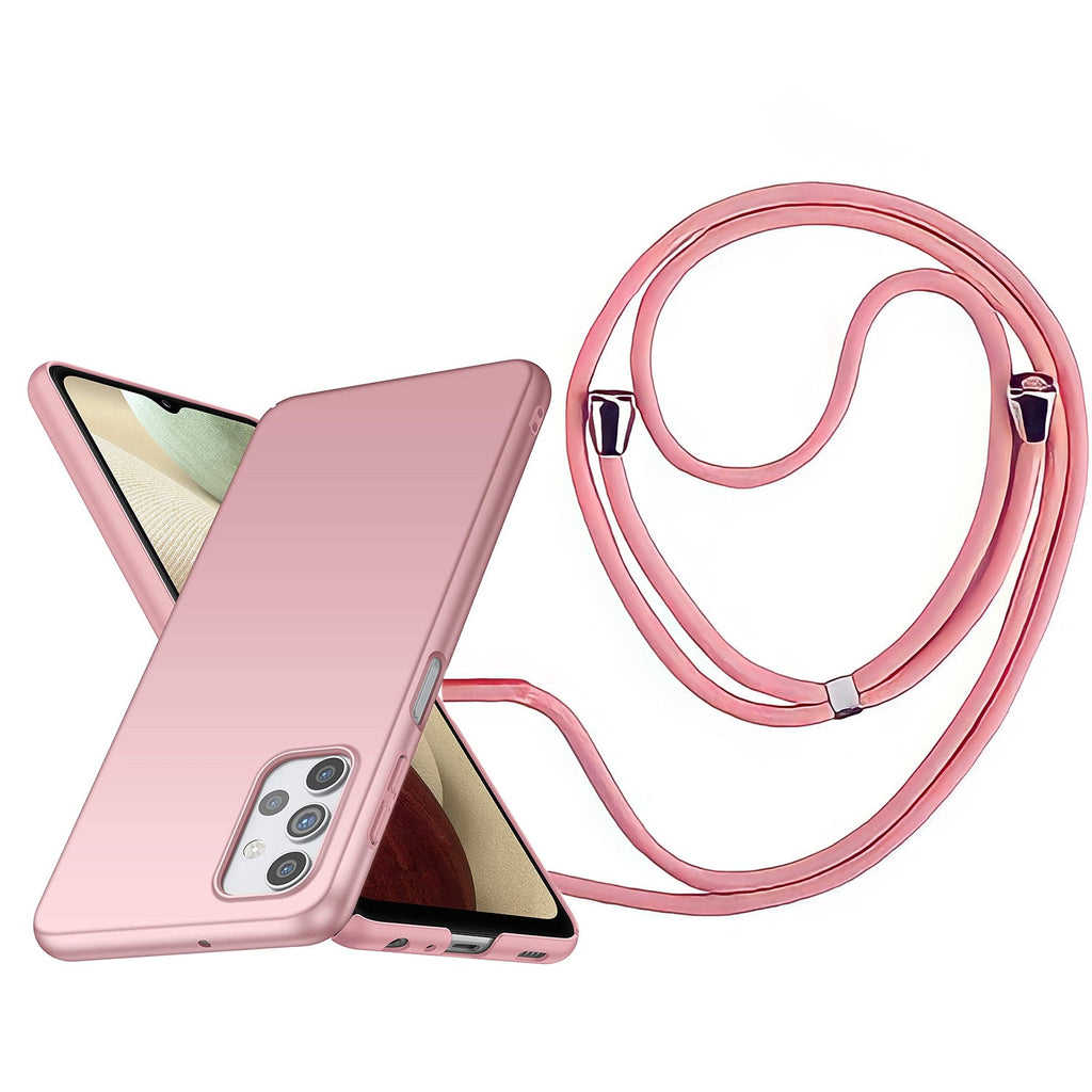 Capa turtleshell rígida com cordão / fita Oppo Reno4 5G rosa