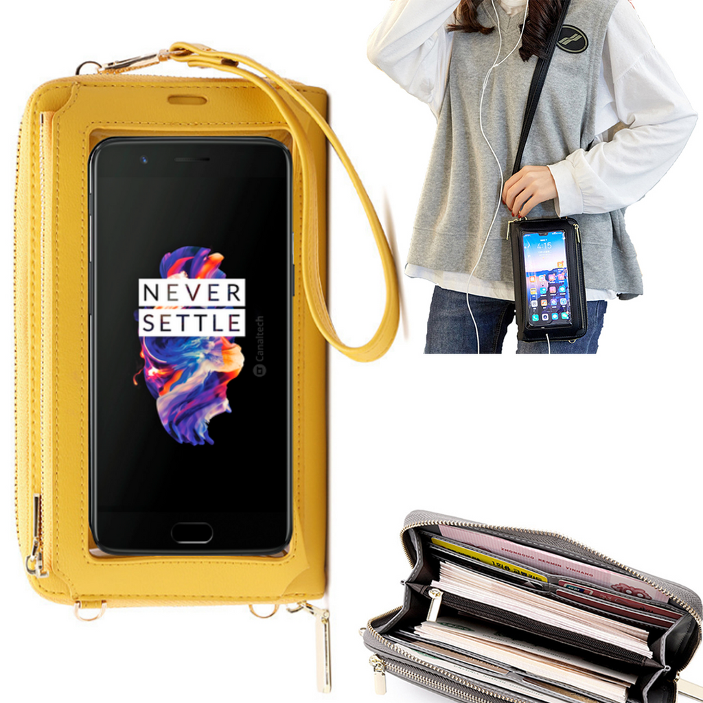 Bolsa Mala tira-colo com função touch ecrã OnePlus 5 Amarelo