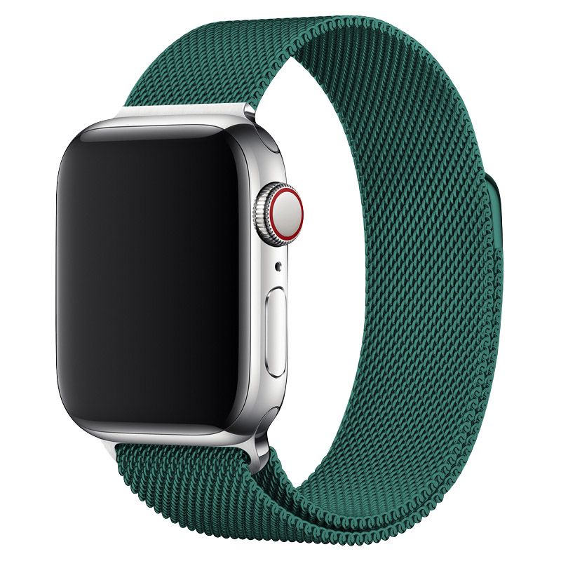 Pulseira Bracelete Milanese Loop Apple Watch SE 2022 44mm Verde