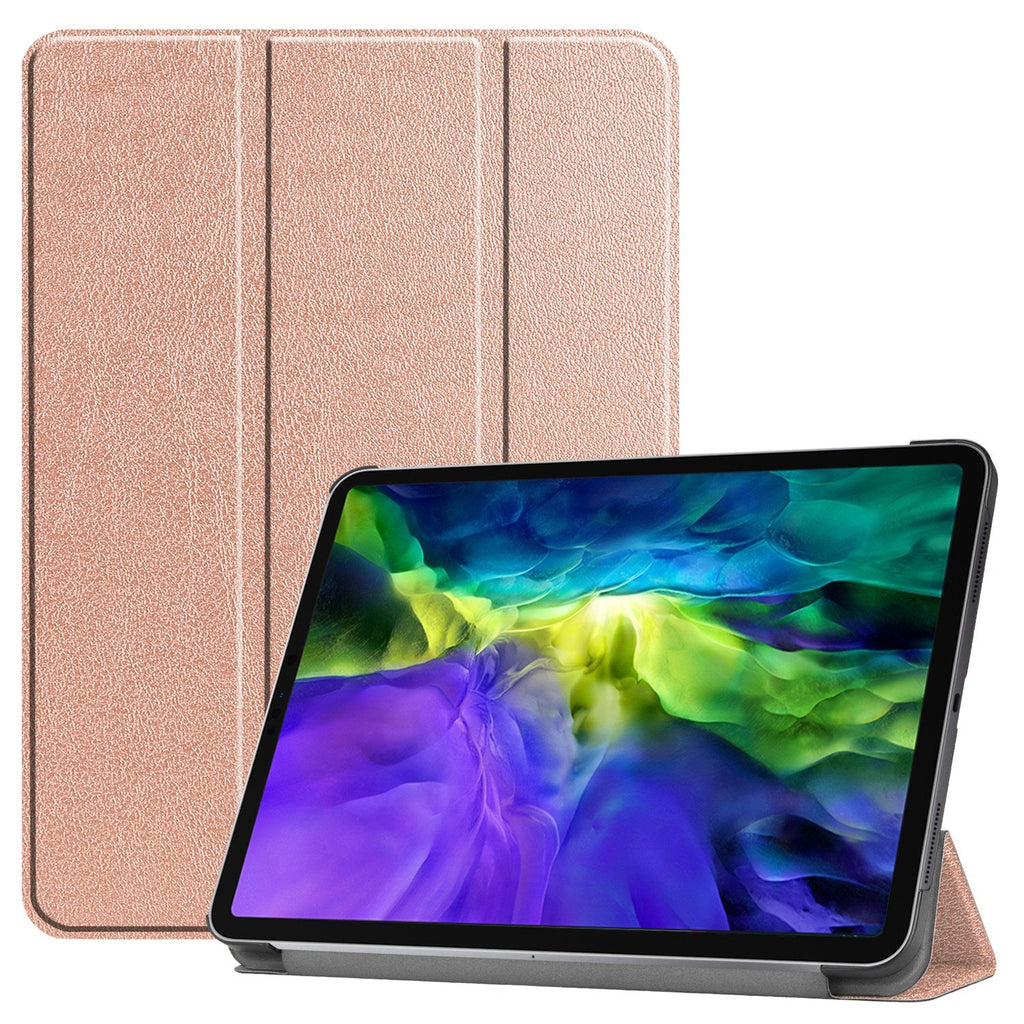 Capa book Cover Folio com Smart Sleep iPad Pro 11 2018 A2013 - Rosa