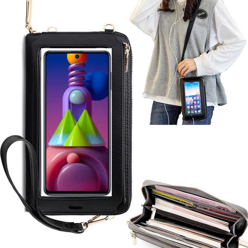Bolsa Mala tira-colo com função touch ecrã Samsung M51 Preto