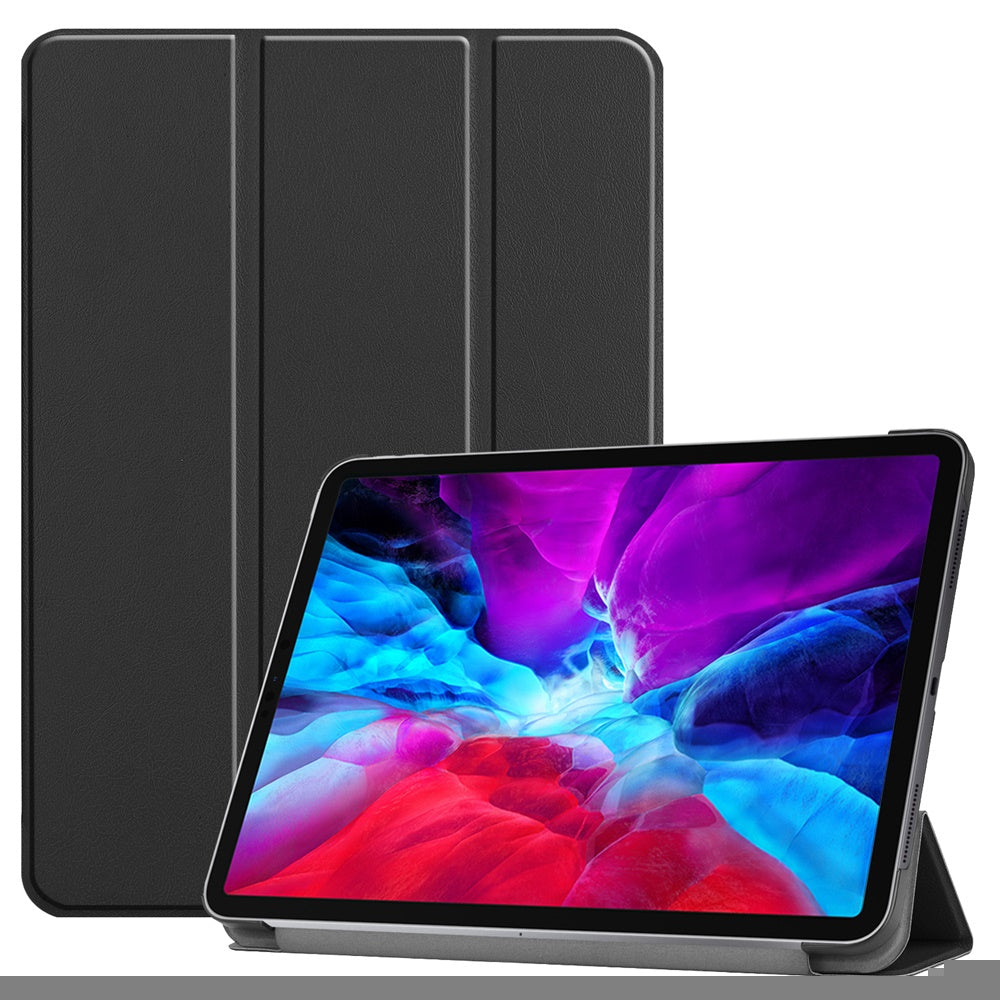 Capa book Cover Folio com Smart Sleep iPad Pro 12.9 2020 A2069 - Preto